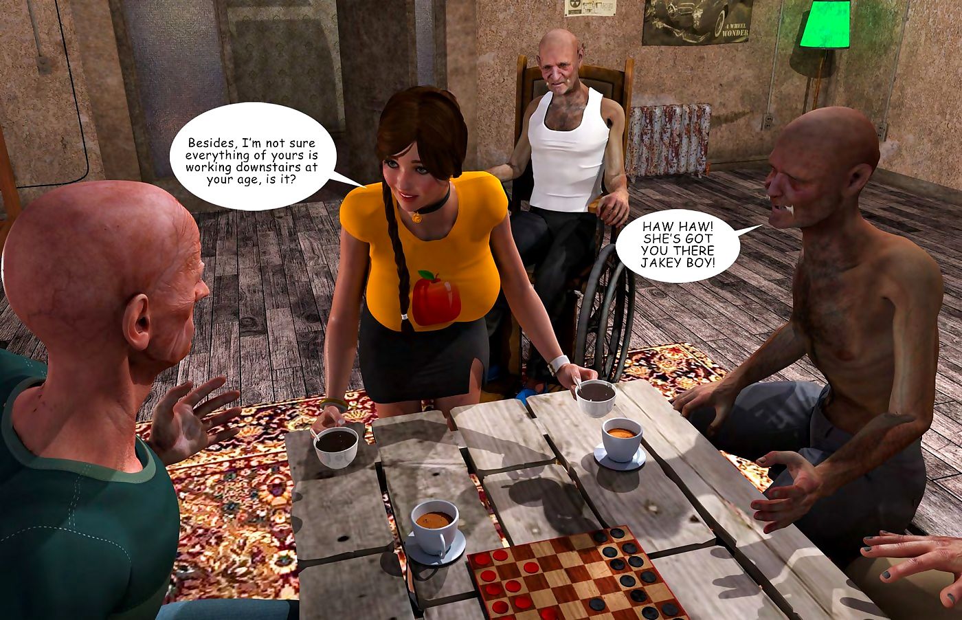 Lost Bet – Petra Helps The Elderly page 1