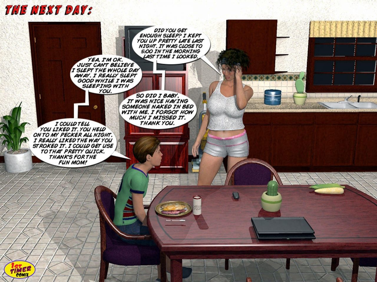 incest3d Mama und Sohn Pool party 3 page 1