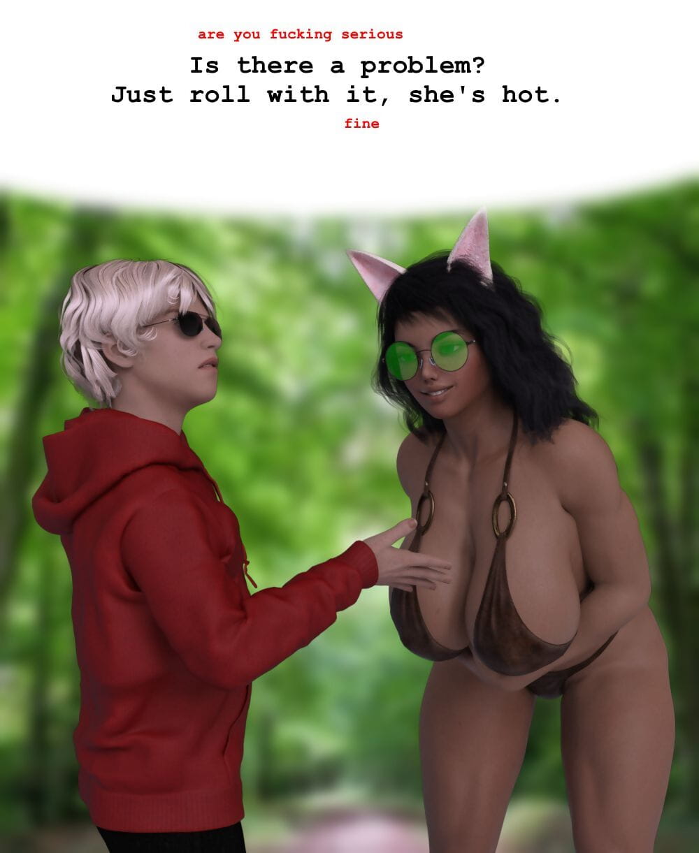 Little Red Striding Hood & The Big Tiddy Wolf page 1